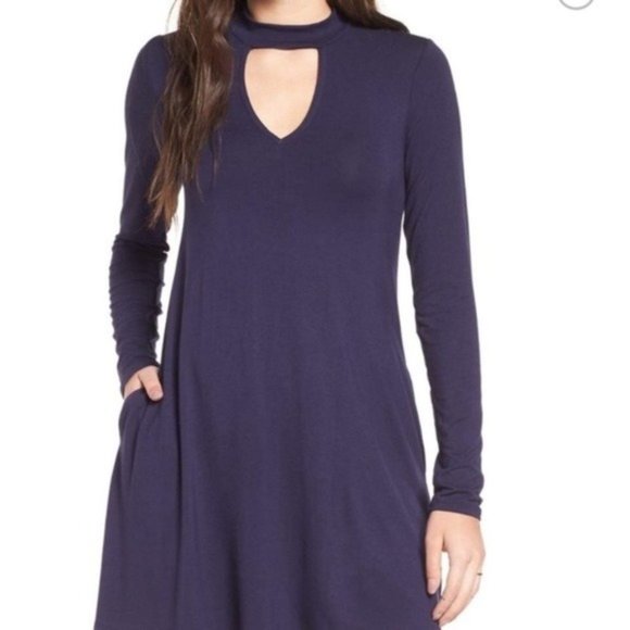 NWOT Socialite Mock Neck Knit Shift Dress XS - Picture 4 of 4